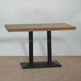Industrial 4 Seater Cast Iron Base Wood Restaurant Table (SP-RT489)
