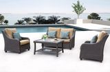 Outdoor Rattan Sofa Patio Lakehouse Kd Lounge Home Hotel Office Garden Furniture (J649)