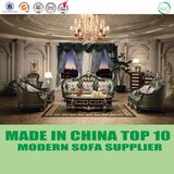 Luxury European Living Room Furniture Leather Chesterfield Sofa