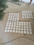 Light Grey Granite Natural Cube Stone/Cobble Stone/Natural Paving Stone with Net