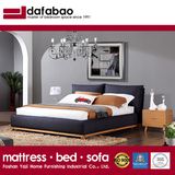 Modern Solid Wood Frame Washable Fabric Bed for Hotel Fb3076