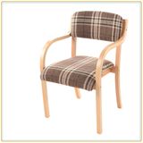 Home Wood Chair with Soft Fabric Cushion Multiple Colors