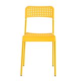 Contemporary Yellow Metal Stack Dining Chairs for Less