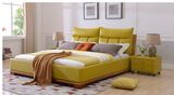 Foshan Bedroom Furniture Modern King Size Wooden Soft Leather Bed