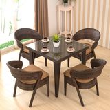 Rattan Outdoor Garden Furniture Set Patio Dining Table Chair Set (Z354)