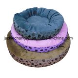 Round Shape Offset Printed Micro Mink Bed for Dog