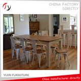 Wooden Seat Metal Frame Modern Painting Steel Chair (TP-41)