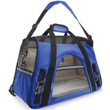 Airline Approved Pet Carriers W/ Fleece Bed for Dog & Cat Indoor/Outdoor Pet Home, Deluxe Pet Carrier Esg10037