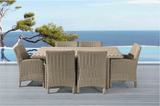 Round Rattan Outdoor Leisure Table with Rattan Chair