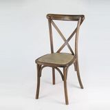 Chinese Solid Wood Cross Back Chair Stackable