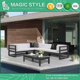 Outdoor Furniture with PU Cushion Poly Wood Sofa Garden aluminum Sofa Set Patio Furniture