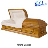 Hot Selling Cheap Factory Price Velvet Adult Solid Wood Casket