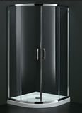 Super Thin Acrylic Tray Chromed Frame Shower Cabinet