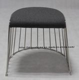 Dining Restaurant Stackable Strings Chrome Gray Wire Dining Bar Stools