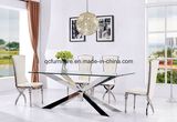 New Model Tempered Glass Top Meeting Dining Table Set