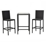 Lightweight HDPE Rattan Outdoor Bistro Set for Bar Restaurant