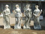 Outdoor Garden Life-Size Four Season Marble Statue Woman Stone Sculpture