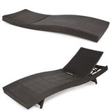Outdoor Patio Furniture Wicker Rattan Adjustable Pool Chaise Lounge Chair