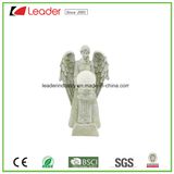 Resin White Angel Statue with Solar Light for Garden Ornaments