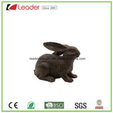 Polyresin Copper Color Rabbit Statue for Home and Garden Decoration
