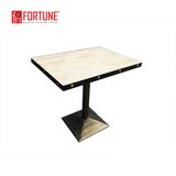 Square Coffee Shop Table with Metal Sealing