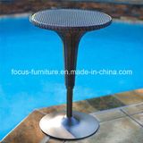 Black Round Outdoor Hotel Garden Patio Wicker Rattan Table (FS-WBS002)