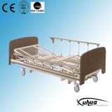 Three Cranks Mesh Type Wood Manual Homecare Bed (A-14)