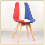 Home Chairs with Flag PU Cover and Original Wooden Legs