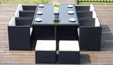 PE Rattan Dining Table Chair Set Rattan Furniture