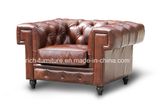 Latest Design Leather Chesterfield Sofa with Square Arms (RF-5003)