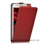 Premium PU Dark Red Flip Phone Case for Samsung J5 2016