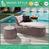 New Design Rattan Lounge with Cushion Rattan Wicker Sunlounger Outdoor Lounge Patio Wicker Lounge Rattan Chaise Lounger