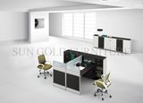 Black & White Workstation Wooden Office Cubicle Modern Furniture