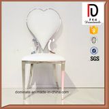 Unique Poker Design Wedding Chairs White Stainless Steel Frame Chair