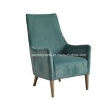 Library Furniture Leisure High-Back Upholstery Fabric Chair for Reading Book