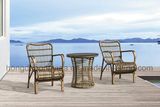 Garden Table Alu Table with Rattan Chair