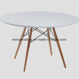 Square Dining Table Living Room Table with Wooden Legs Black