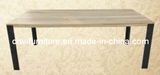 Solid Oak Steel Dining Table (OF-107)