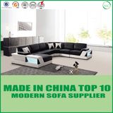 America Furshings U Shape Wooden Leather Sofa