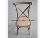 Rattan Seat Cross Back Chair, Oak Wood Cross Back Chair
