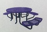 46-Inch Ada Round Expanded Metal Kids Picnic Table