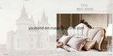 0070-2 Solid Wood Covered Luxury Veneer with Matt Painting Bed Room Collection