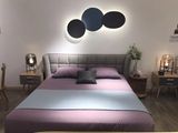 Fabric Bed Nordic Design Solid Wood