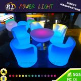 Garden Furniture Illuminated Plastic Round LED Coffee Table