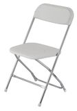 Easy Store White Clean Plastic Folding Chair