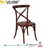 Fashionable Wooden Cross Back Chair for Dining, Event