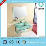 Elegant Design Bathroom Washing Glass Basin Vanity with Mirror (BLS-2033)