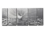 3D Effect, 100% Hand-Made Silver Metal Wall Art/Aluminum Craft