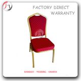 Red Fabric Golden Tube Banquet Chairs (BC-38)