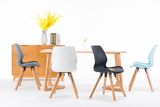PP Plastic Modern Wooden Dining Chair